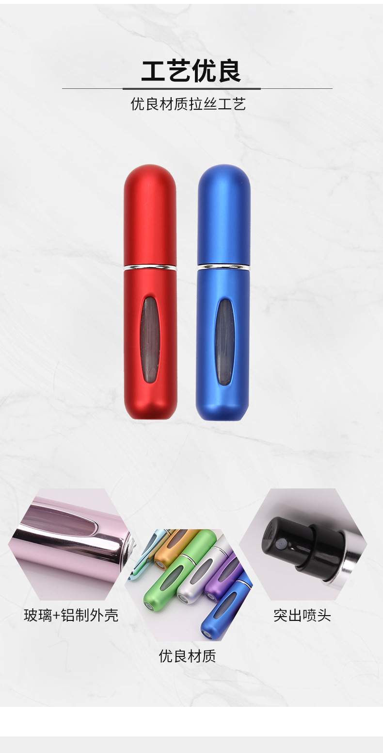 Supplying 5ml bottom-filled portable travel perfume spray bottles and cosmetic sample empty bottles pic 4