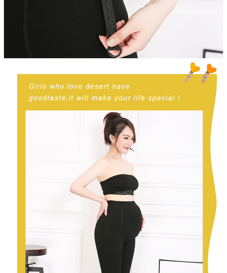 530g maternity pants for autumn and winter, with added fleece and thickened seven-color cotton pantyhose, adjustable belly support, and for outerwear as a warm base for women pic 11
