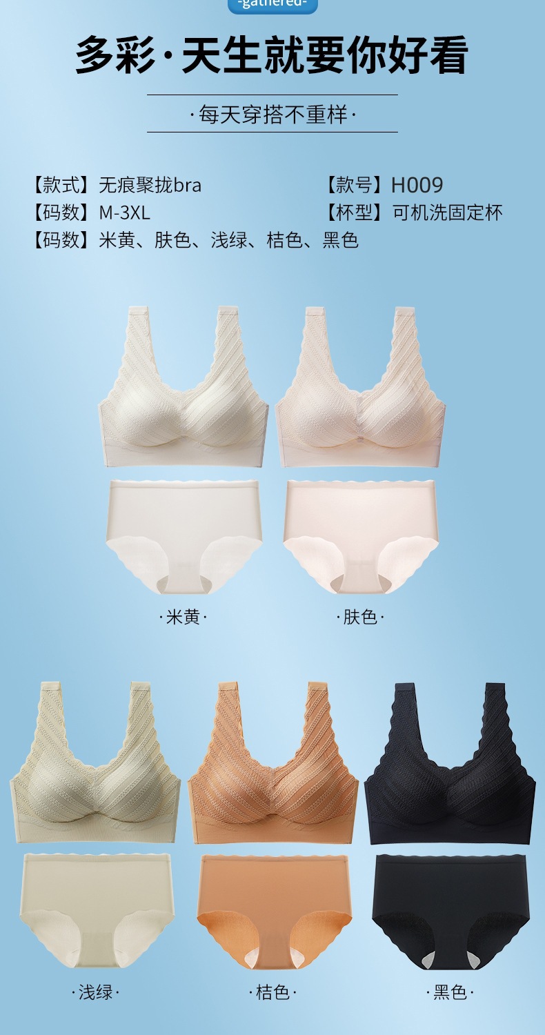 内衣女小胸聚拢大胸显小收副乳防下垂性感无痕美背胸罩无钢圈文胸详情37