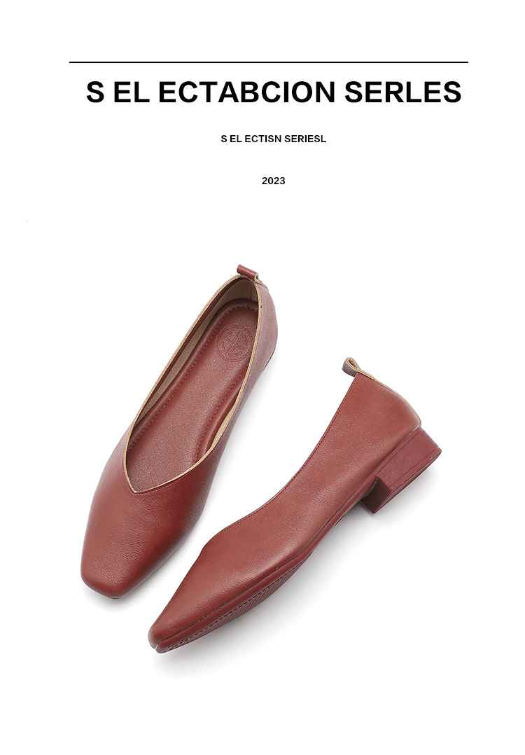 外贸跨境新款小方头浅口女士单鞋软底V口纯色工作鞋117-1#详情26