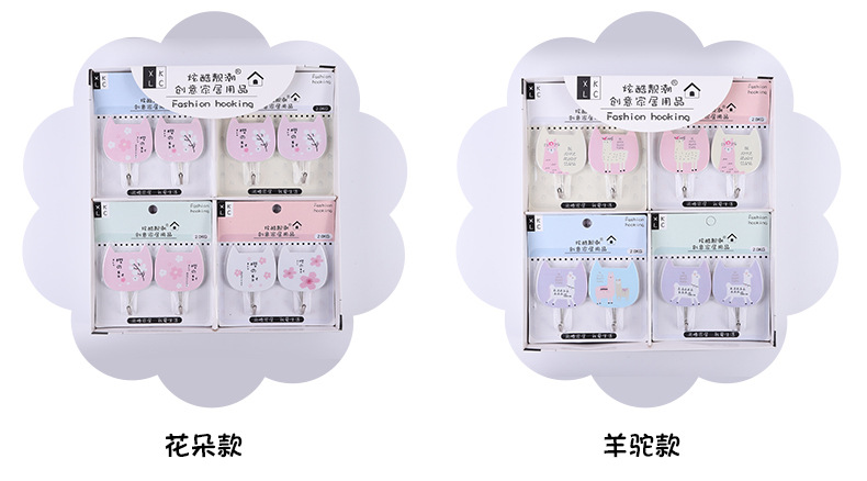 Wholesale of creative and fashionable cat-shaped strong adhesive hooks for student dormitories, cartoon hooks for storage and organization, and home adhesive hooks pic 6