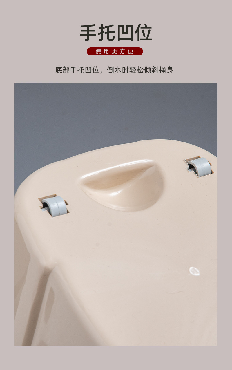 Wholesale of household mop buckets, thickened plastic mop buckets, large-capacity mop buckets with wheels, deepened dehydration and cleaning buckets pic 12