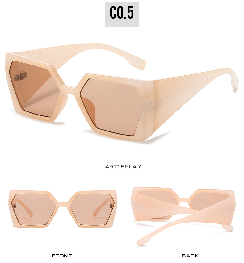 2024 Cross-border new square-framed sunglasses, European and American fashion and individuality, Instagram hip-hop rectangular fashion sunglasses for women pic 11