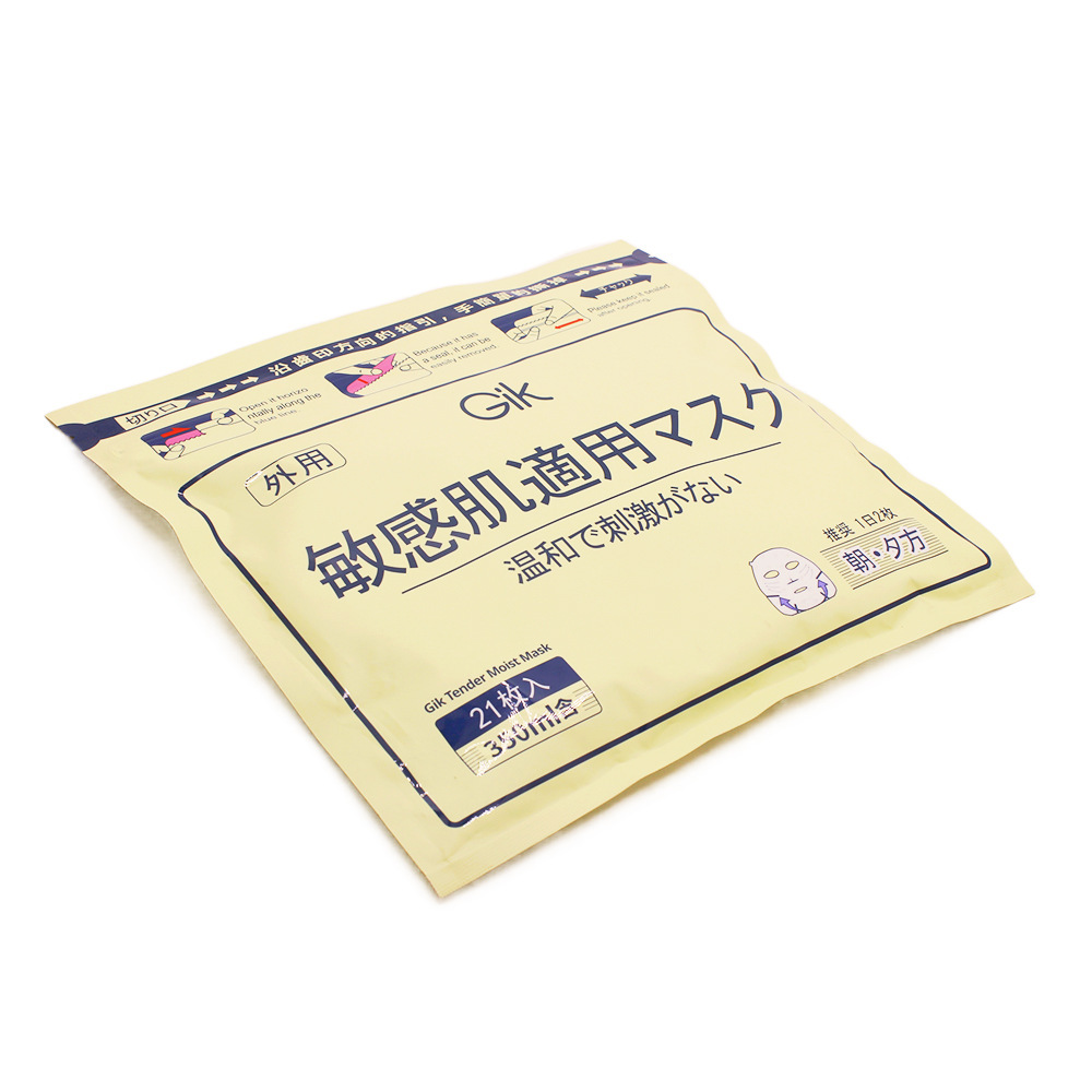 一般贸易韩国Gik敏感肌面膜柔嫩莹润贴补水保湿舒缓贴片式21片装详情5