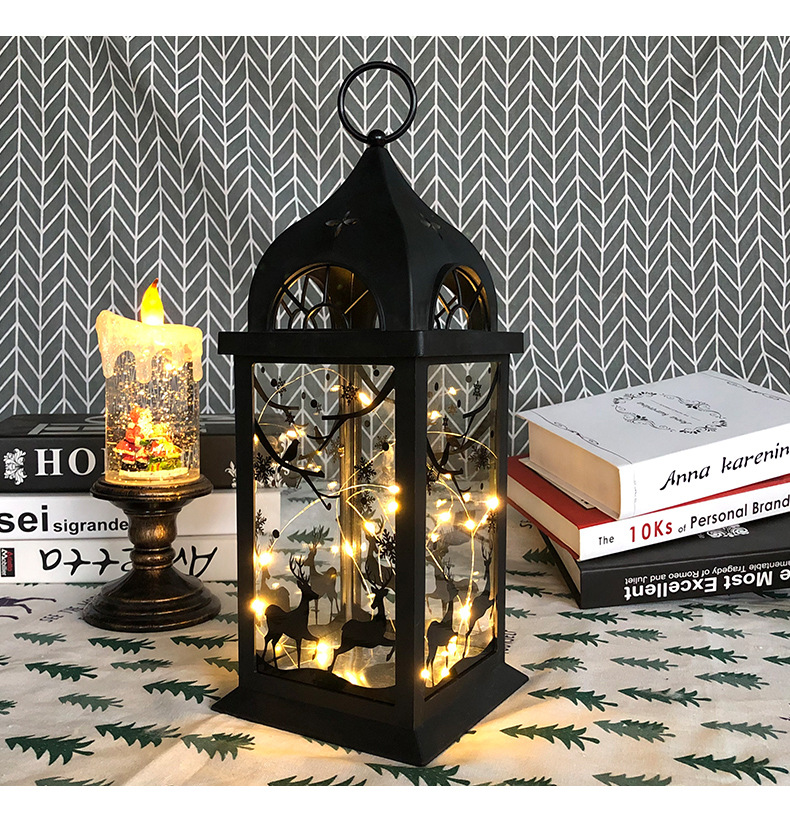 Wholesale LED light strings, plastic Christmas deer wind lanterns, Christmas tree wind lanterns, festival creative decorative hanging ornaments, cross-border exclusive supply pic 10