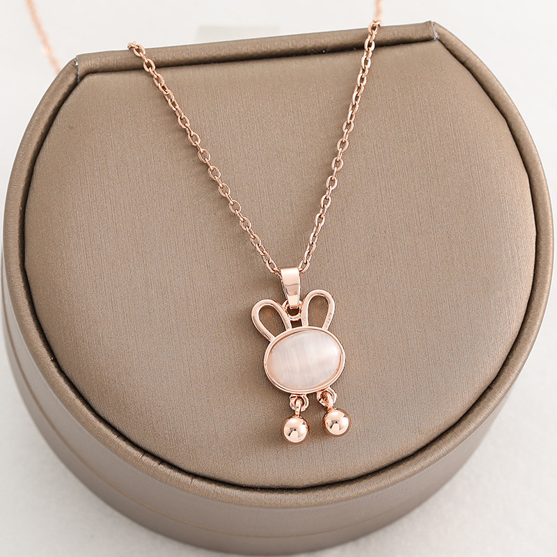 新款爆款韩版个性潮流钛钢项链长款女流苏吊坠抖音简约不掉色首饰详情3