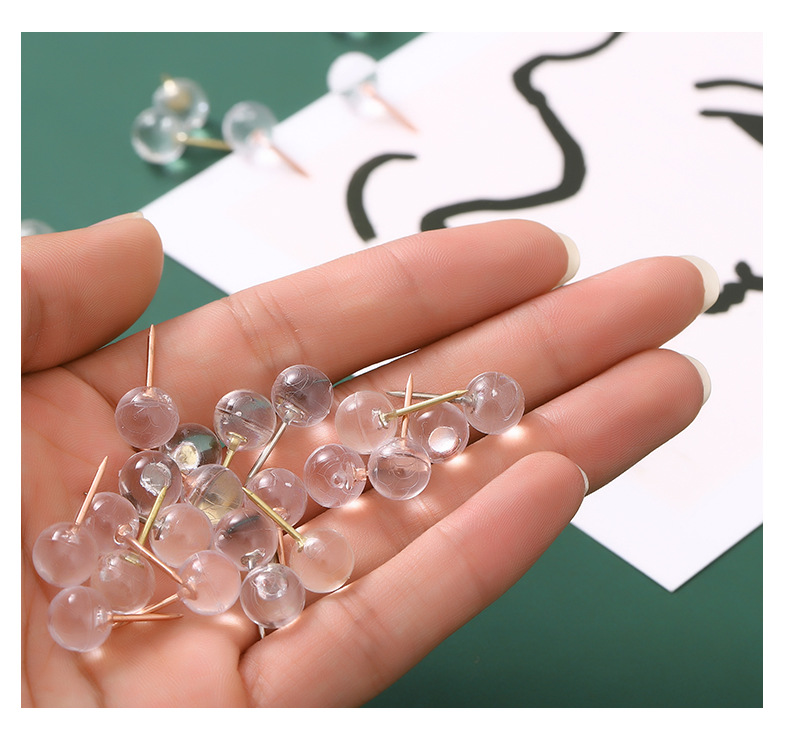 Wholesale of ins style transparent imitation golden Earth nail box, cork board rose gold picture nail, photo wall art nail pic 7