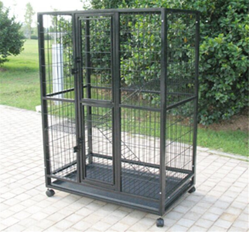 Wholesale Baojie high-end pet dog cages, assembled cages, wire cages, thickened pet cages pic 8