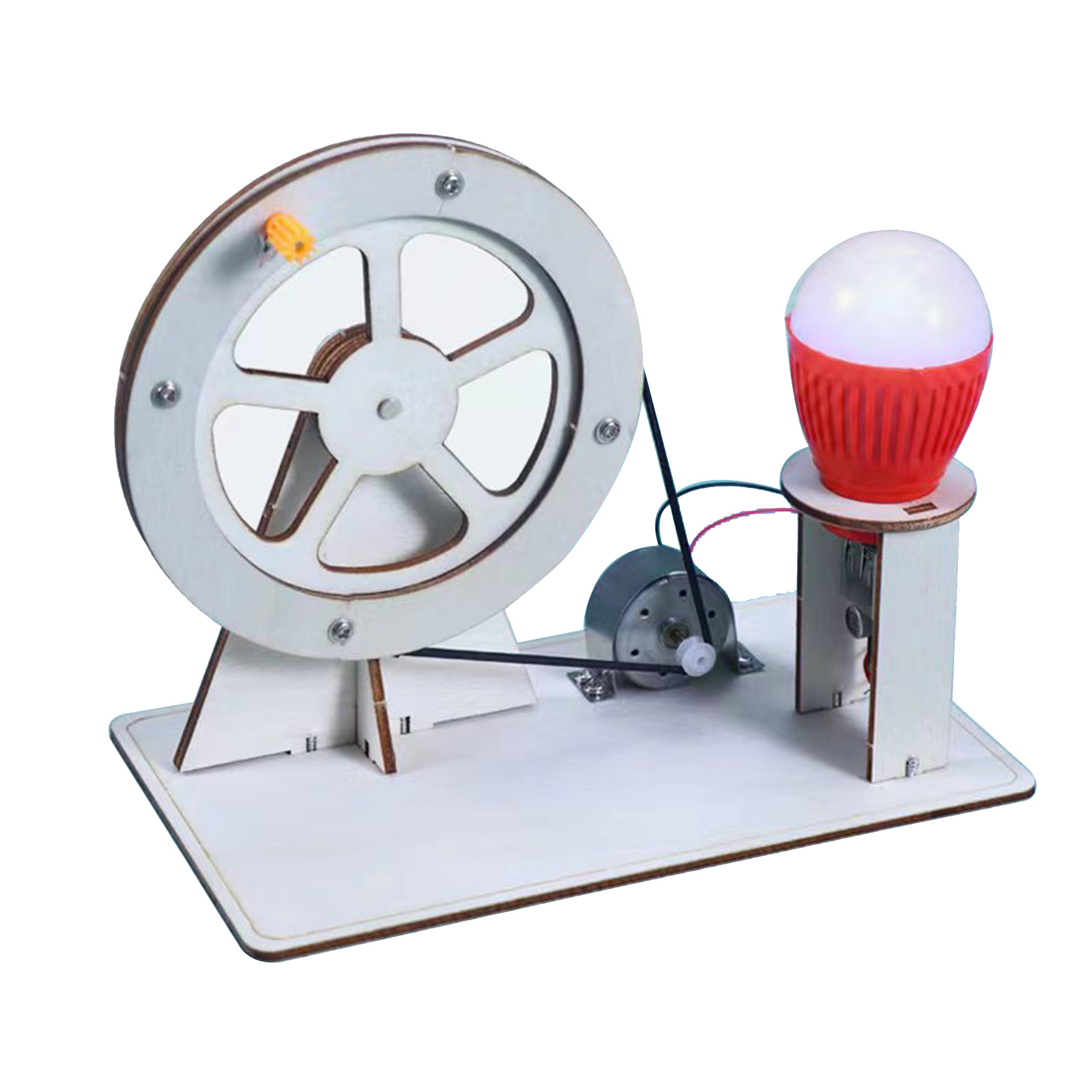 中小学生科学创客实验 木制手摇发电机STEM物理创意作品 科教电学详情22