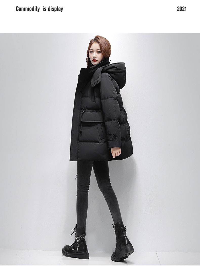 The new design of the down cotton-padded jacket for women in the autumn and winter of 2022, featuring a unique style and thickened Korean-style cotton-padded jacket pic 13