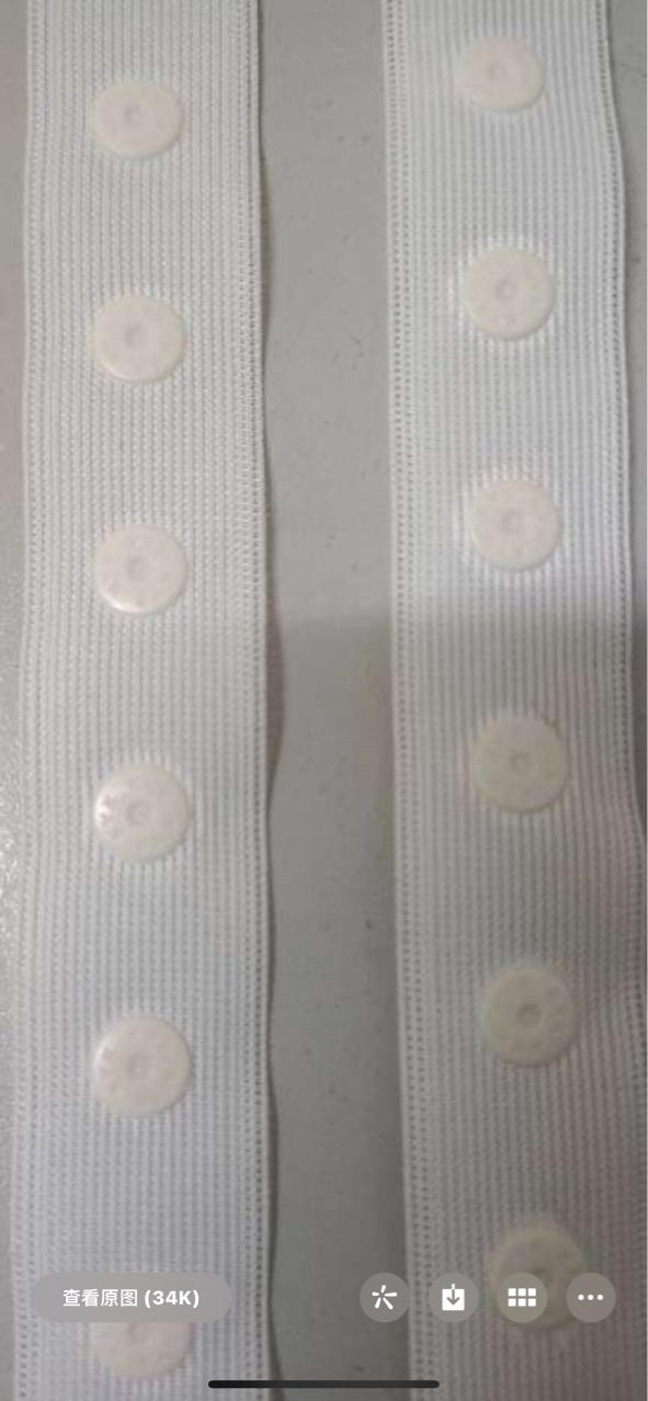 按扣带舞蹈服啪啪钮布带织带子母扣黑色圆形隐形暗扣带批发详情9