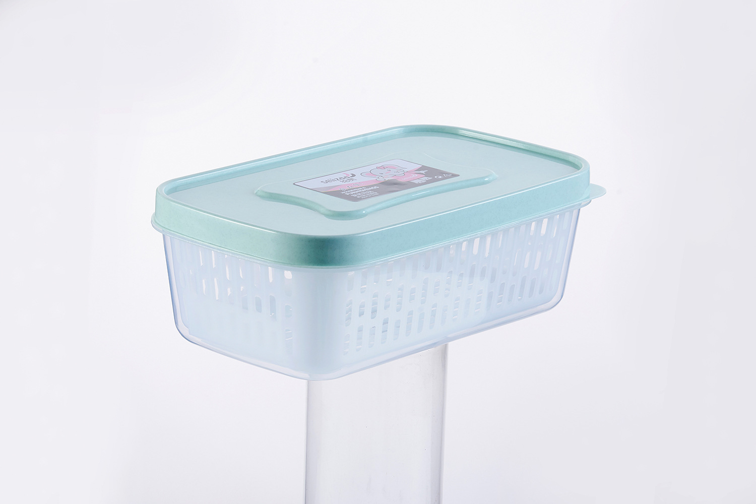 Seafood, vegetables and fruits draining box, rectangular refrigerator refrigeration box, food-grade plastic preservation box, refrigerator freezing box pic 7