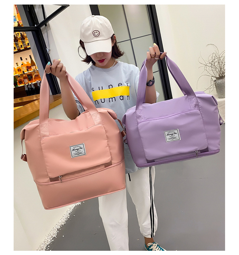 Wholesale dry and wet separation sports hand-held shoulder bags, yoga and fitness bags, folding and storage large-capacity travel bags, LOGO pic 61