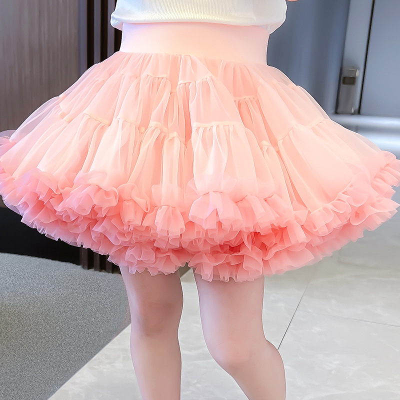 2024新款tutu裙半身裙儿童蓬蓬裙凸凸裙二代加蓬款女孩蛋糕裙子详情4