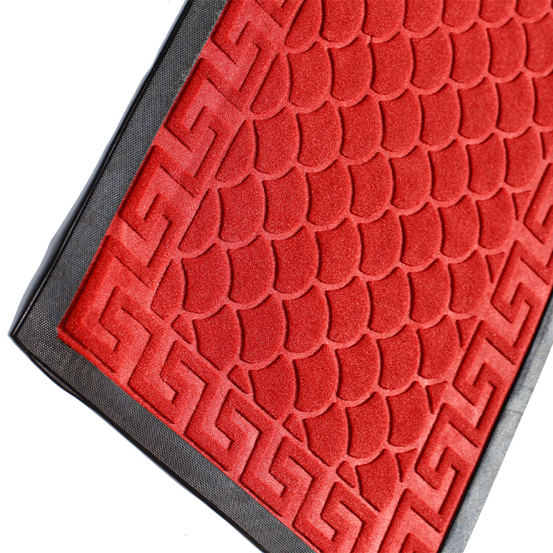 Entrance floor MATS, door carpet, cross-border special for indoor and outdoor brushed and embossed rubber door MATS, household dragon scale pattern pic 6