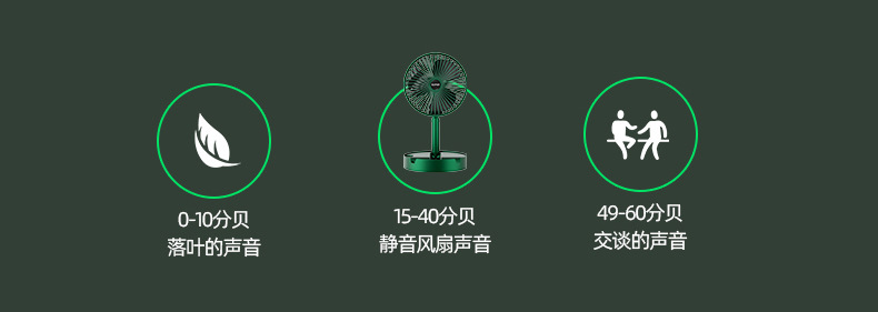 新款台式小风扇迷你便携充电usb家用宿舍大风力静音礼品一件代发详情54