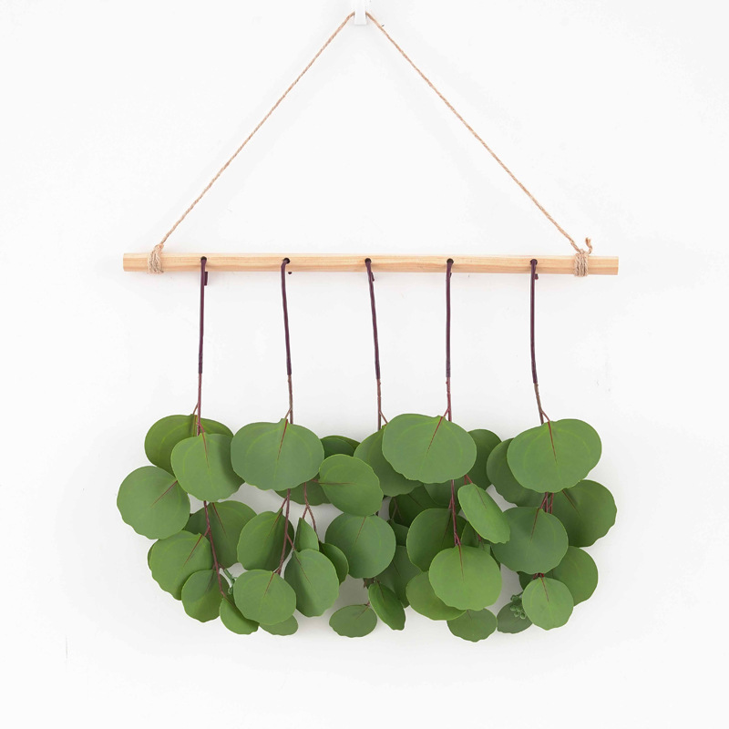 Nordic-style 3D window home decoration, eucalyptus grass, money leaves, eucalyptus leaves, wall hanging simulation plants pic 5
