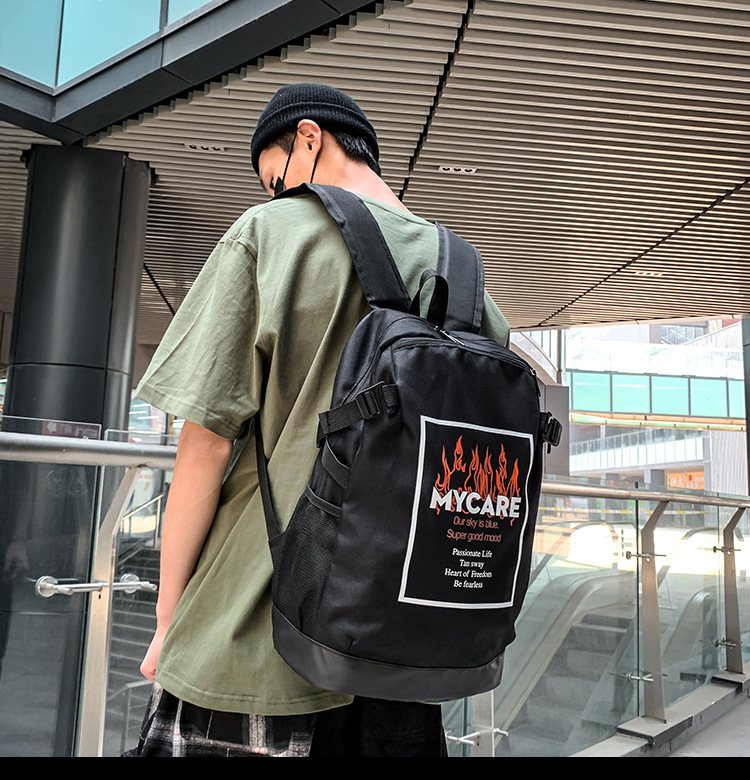 2021 Korean version fashionable couple style cartoon print cool backpack, large-capacity trendy schoolbag for junior and senior high school students pic 40
