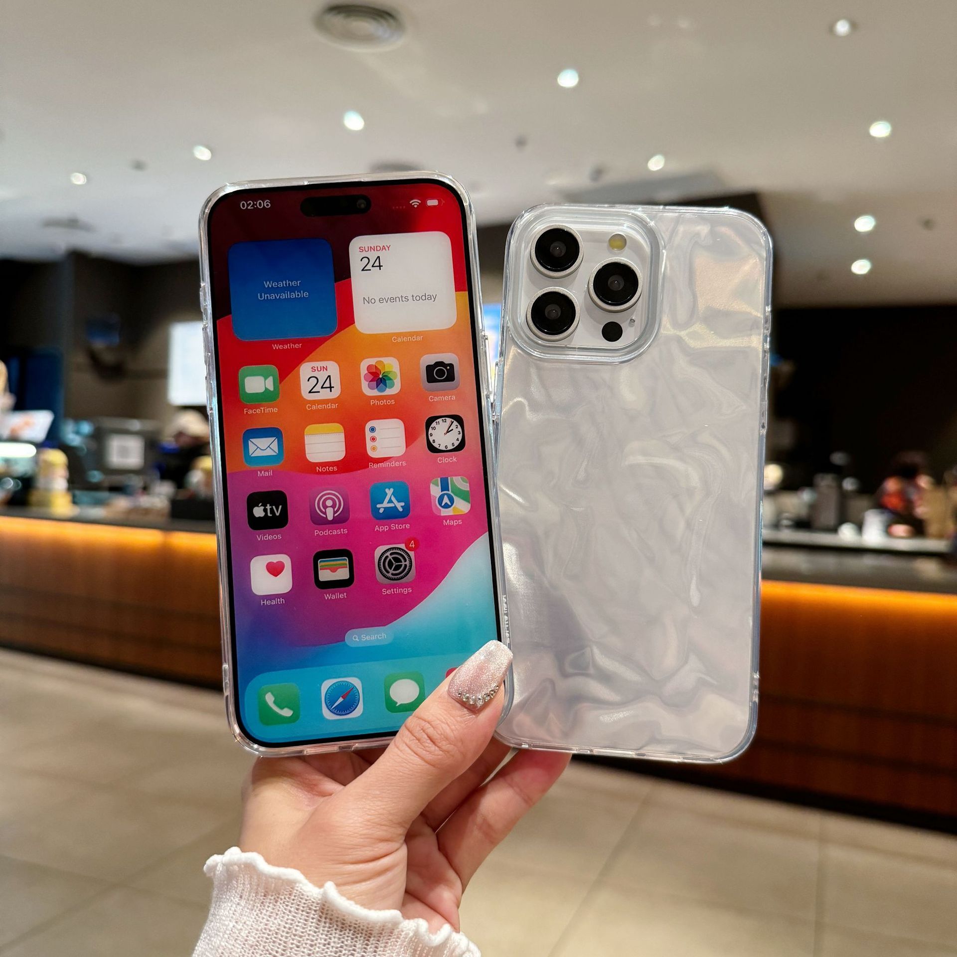 适用新款苹果15imd手机壳羽纱光面可彩绘iphone15防摔手机壳素材详情8