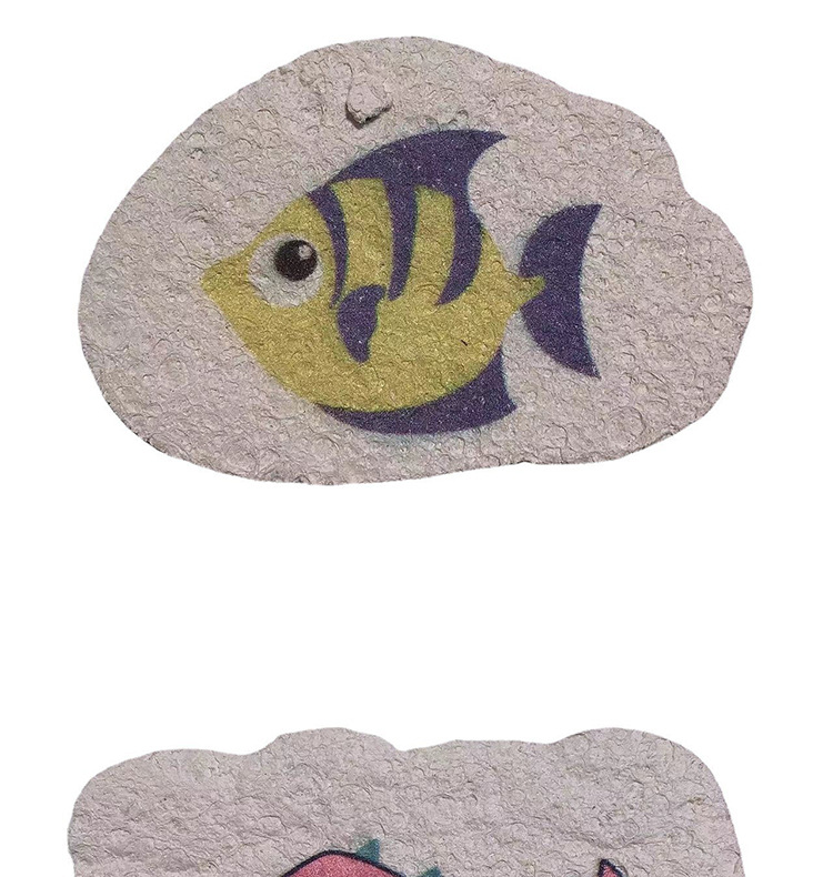 Cartoon kitchen, compressed wood pulp sponge, dishwashing sponge, cute cleaning, oil-free, stain-removing, water-absorbing, printed brush pic 7