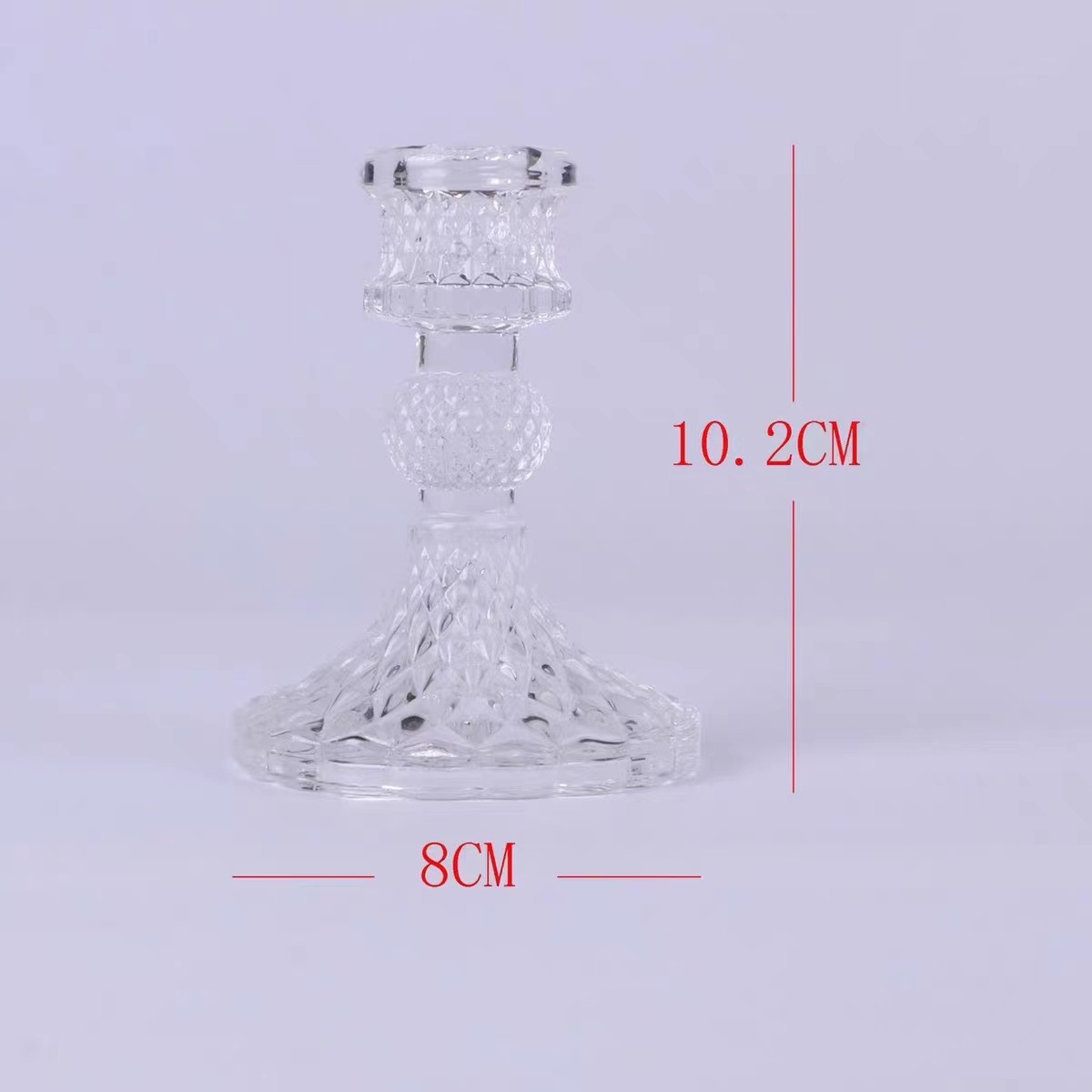 European-style ins crystal relief glass candlesticks, simple and creative home decoration items, scented candles, candlestick decoration wholesale pic 1