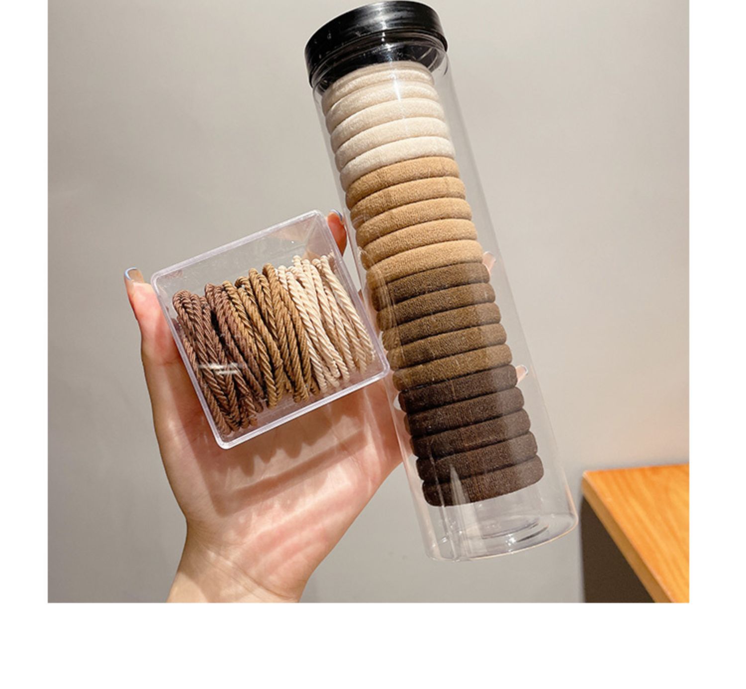 Simple and elegant black hair tie for women, high elasticity and durability, high ponytail headwear, hair tie and hair band wholesale pic 31