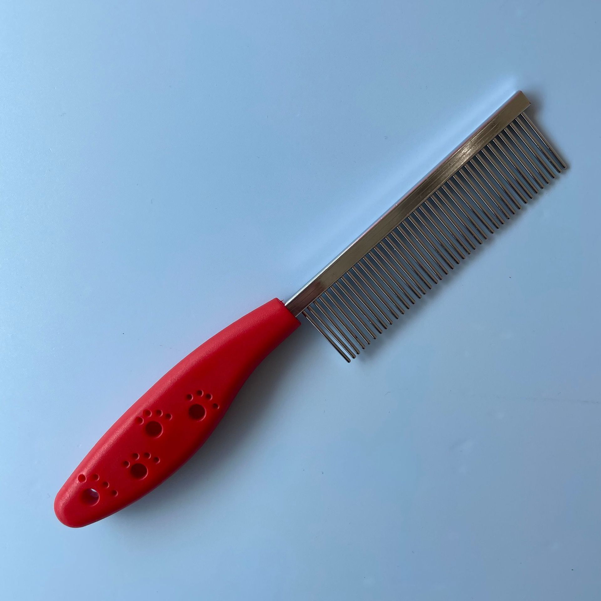 Cat needle comb, hair removal comb, long and short teeth single-row comb, stainless steel pet comb, dog grooming comb pic 3