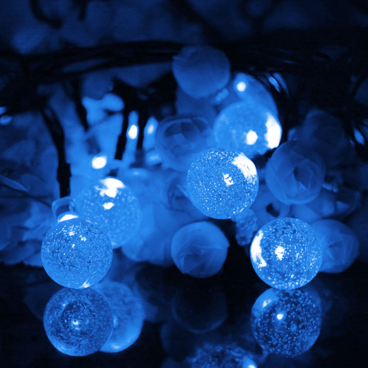 Solar light strings, 50LED light strings, pearl light strings, decorative lights, Christmas light strings, lawn lights pic 4
