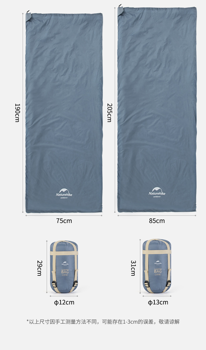 Naturehike mini envelope sleeping bag, outdoor camping sleeping pad, ultra-light and portable, can be spliced together pic 11