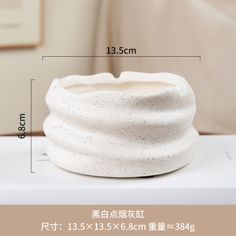 A creative, unique and niche mirror-finished ceramic ashtray storage and decoration item for home living rooms pic 2