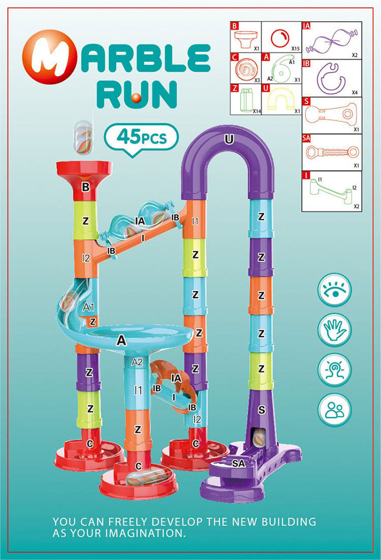 Nuevo juguete de puzzle bebé catapular mutante slide bloque de construcción ensamblado bloques de construcción tridimensional laberinto de tuberías juego de enseñanza temprana pic 9