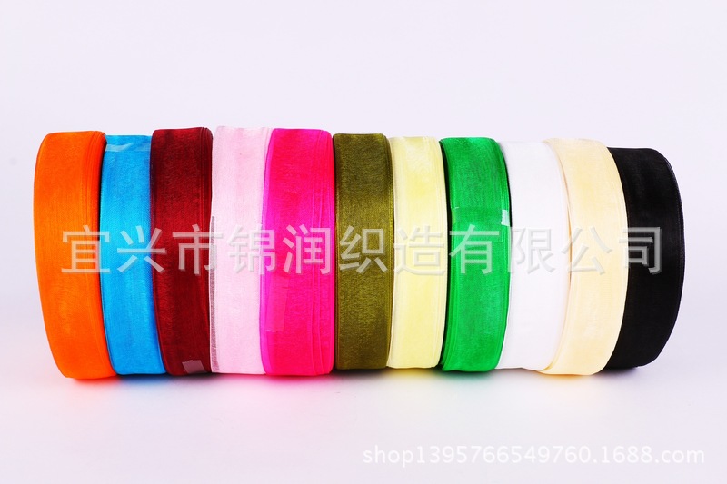 Jinrun 2cm ribbon wholesale decorative accessories, wedding flowers, packaging gift boxes, silk ribbons, colored ribbons, hair ties, snow gauze ribbons pic 6