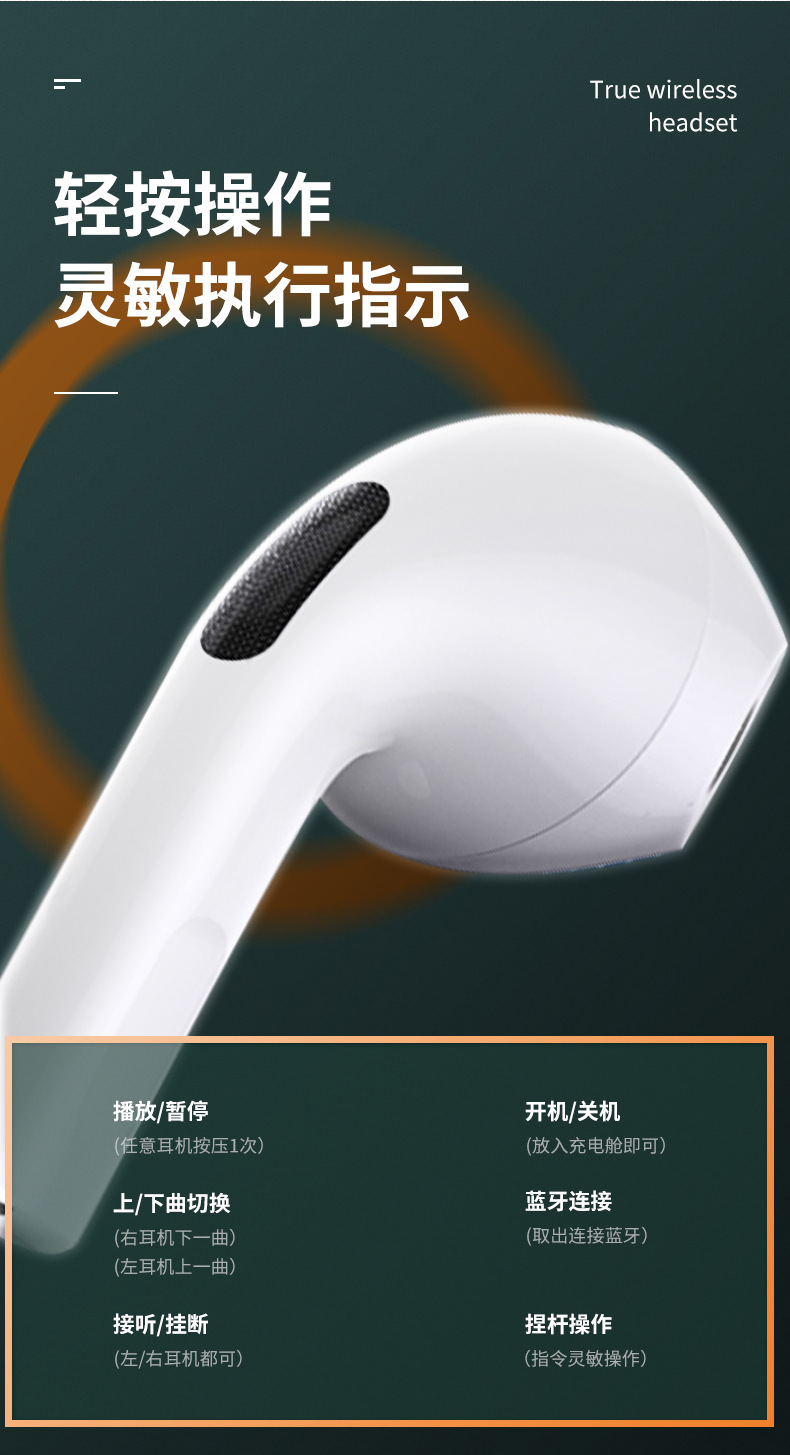 华强北pro4代蓝牙耳机 pro5真无线pro6音乐游戏tws耳机礼品跨境详情25