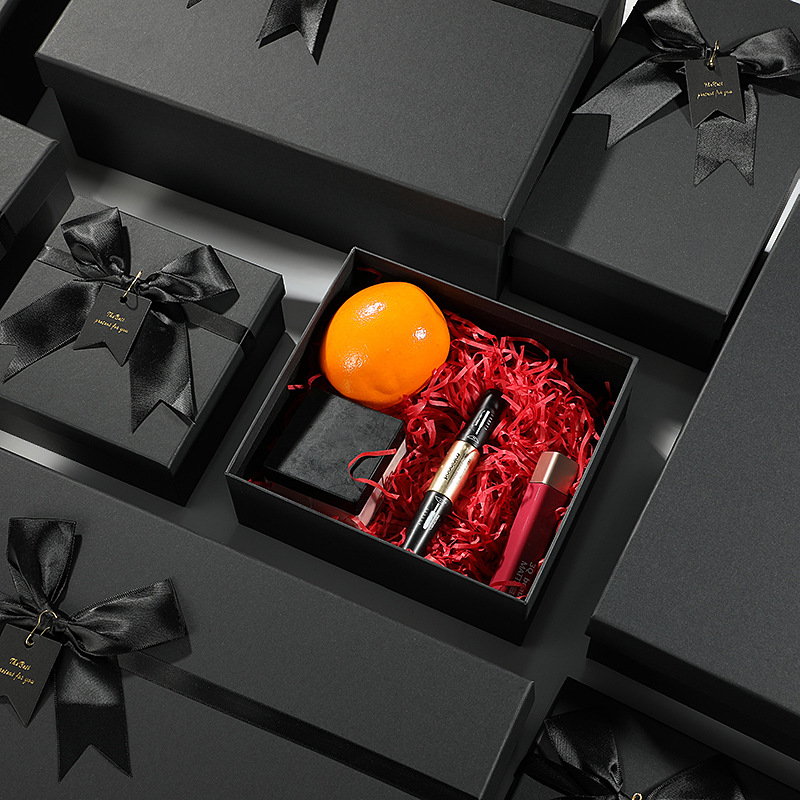Black gift box, empty box, wholesale gift box, birthday souvenir gift box, present box, super large and high-end gift packaging box pic 4