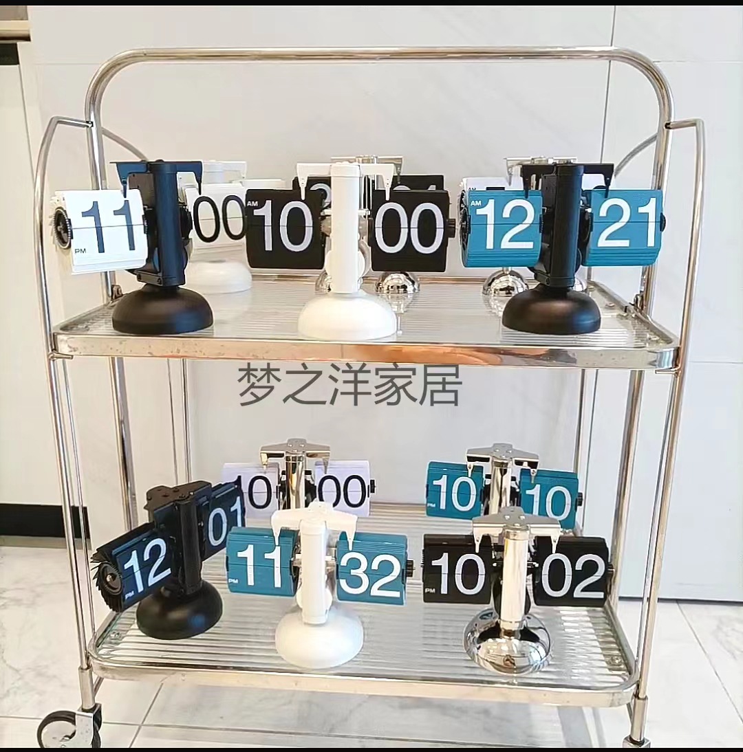 Factory direct sales of European-style automatic page-turning clocks, retro and simple home living room table clocks, small balances, mechanical page-turning clocks pic 7