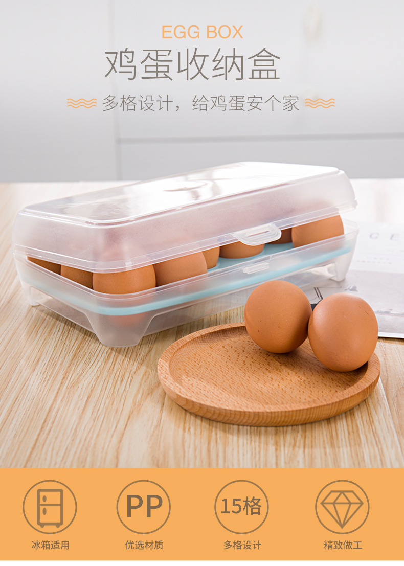 Wholesale egg box, special plastic transparent egg preservation box for refrigerator storage, in stock pic 1