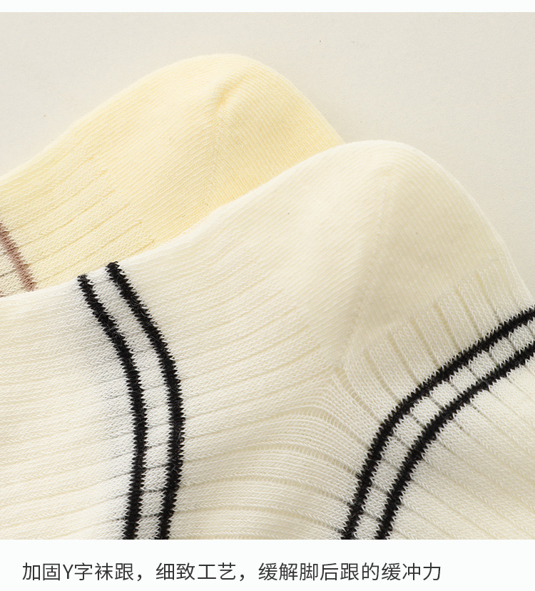 春夏季薄款堆堆中筒袜纯棉无骨布标女士潮运动防臭长袜条纹袜子女详情15