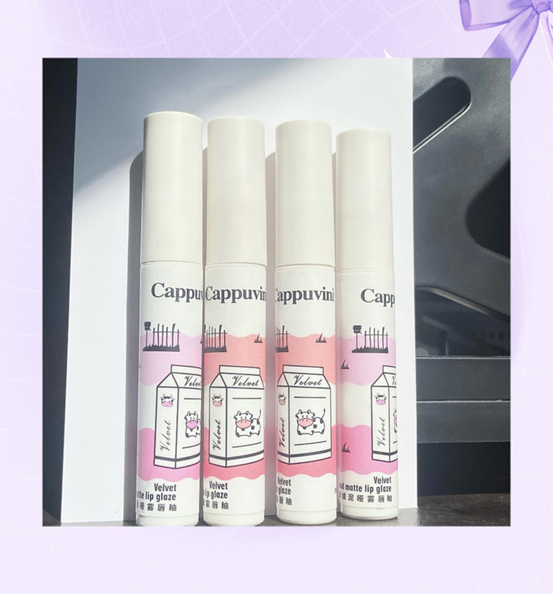 Cappuvini小奶牛绒绒泥唇釉 唇泥哑光丝雾彩妆唇泥口红跨境化妝品详情15