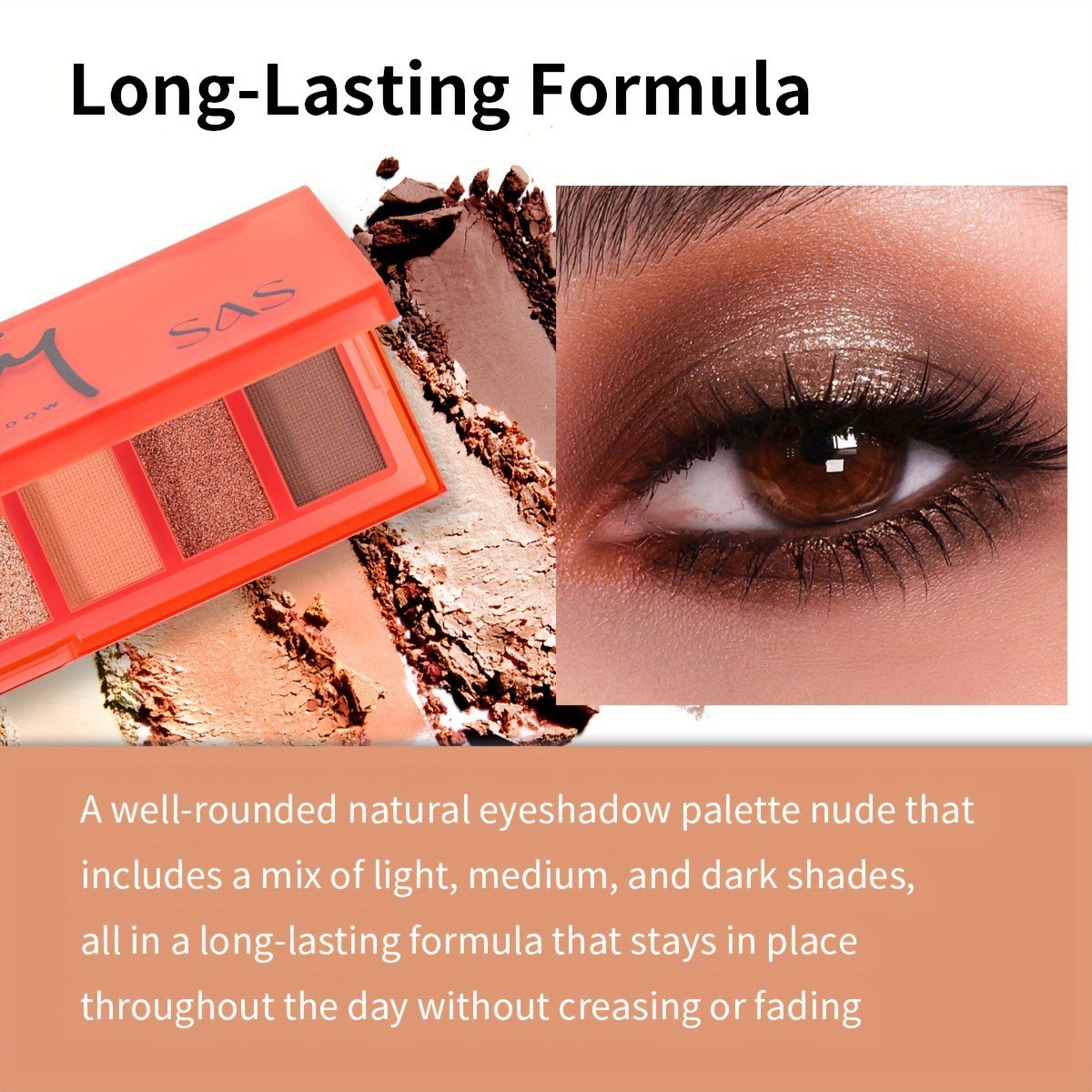 USHAS欧美跨境现货八色眼影盘珠光哑光防水不晕染闪粉眼影SAF038详情8