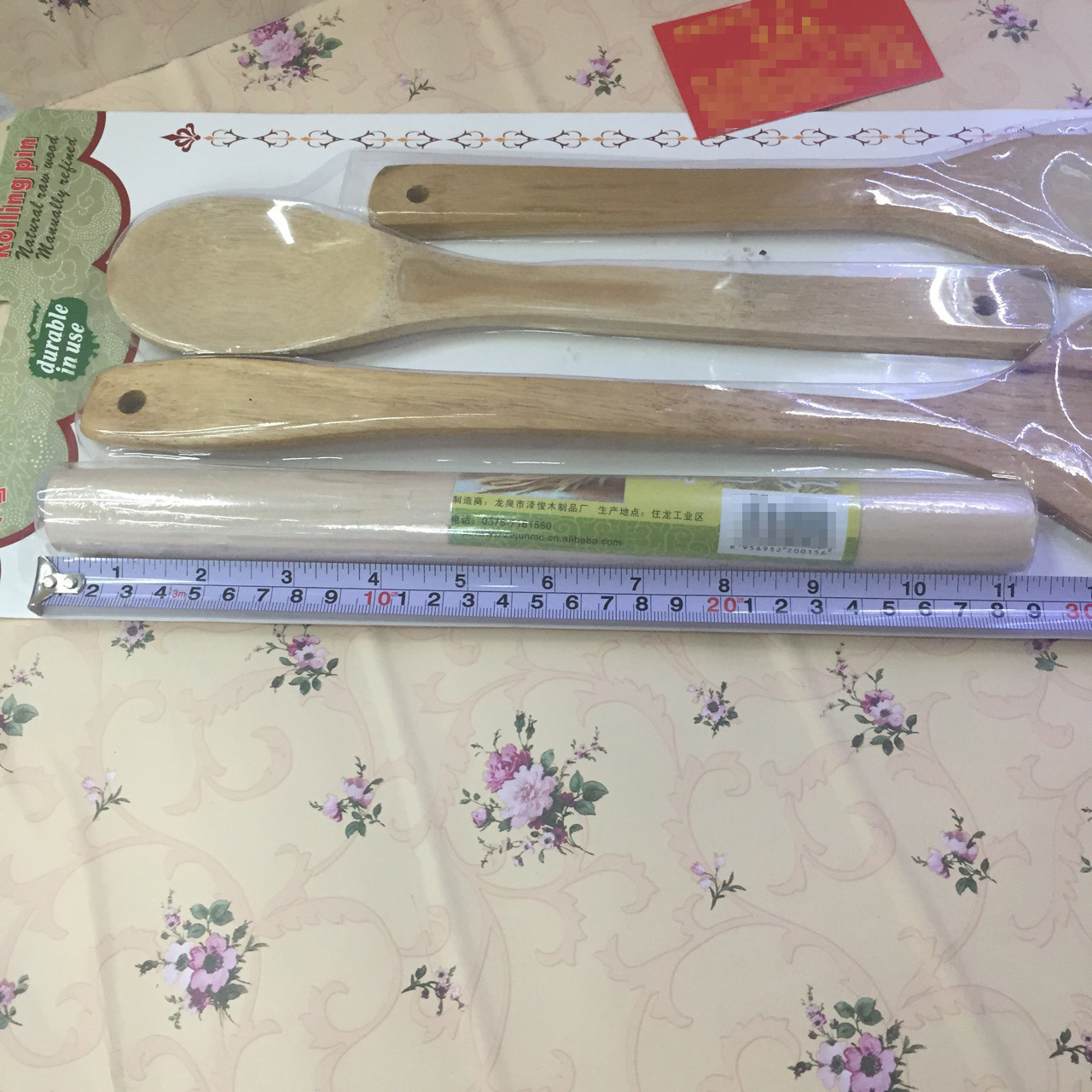 Yiwu wholesale household Malunguang wooden rice spoon, wooden rice spatula, rolling pin 3-piece set, self-produced and self-sold by Xu Shengyou, 290 pic 4