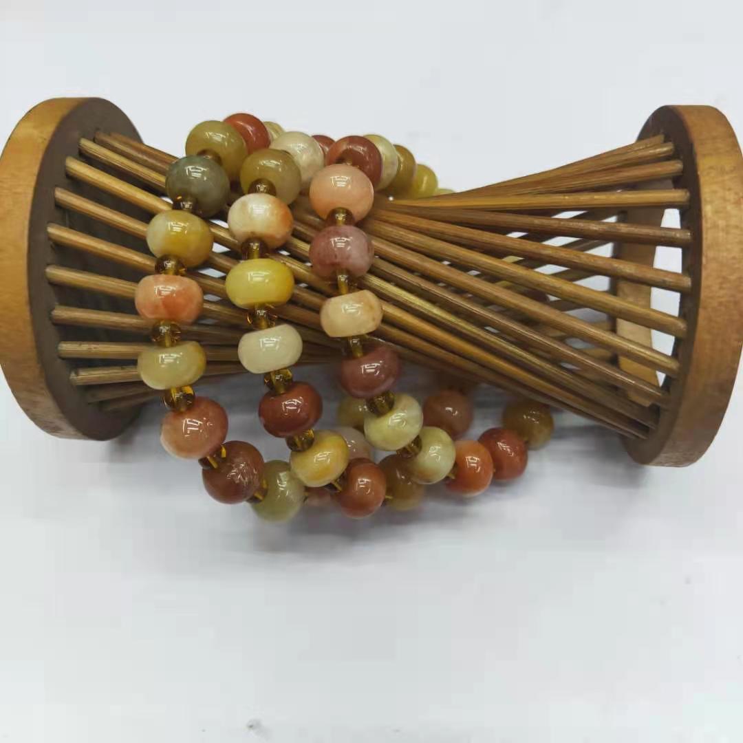 Xinjiang gold thread jade bucket bead combination bracelet, transfer bead gourd bracelet manufacturer wholesale factory price pic 8