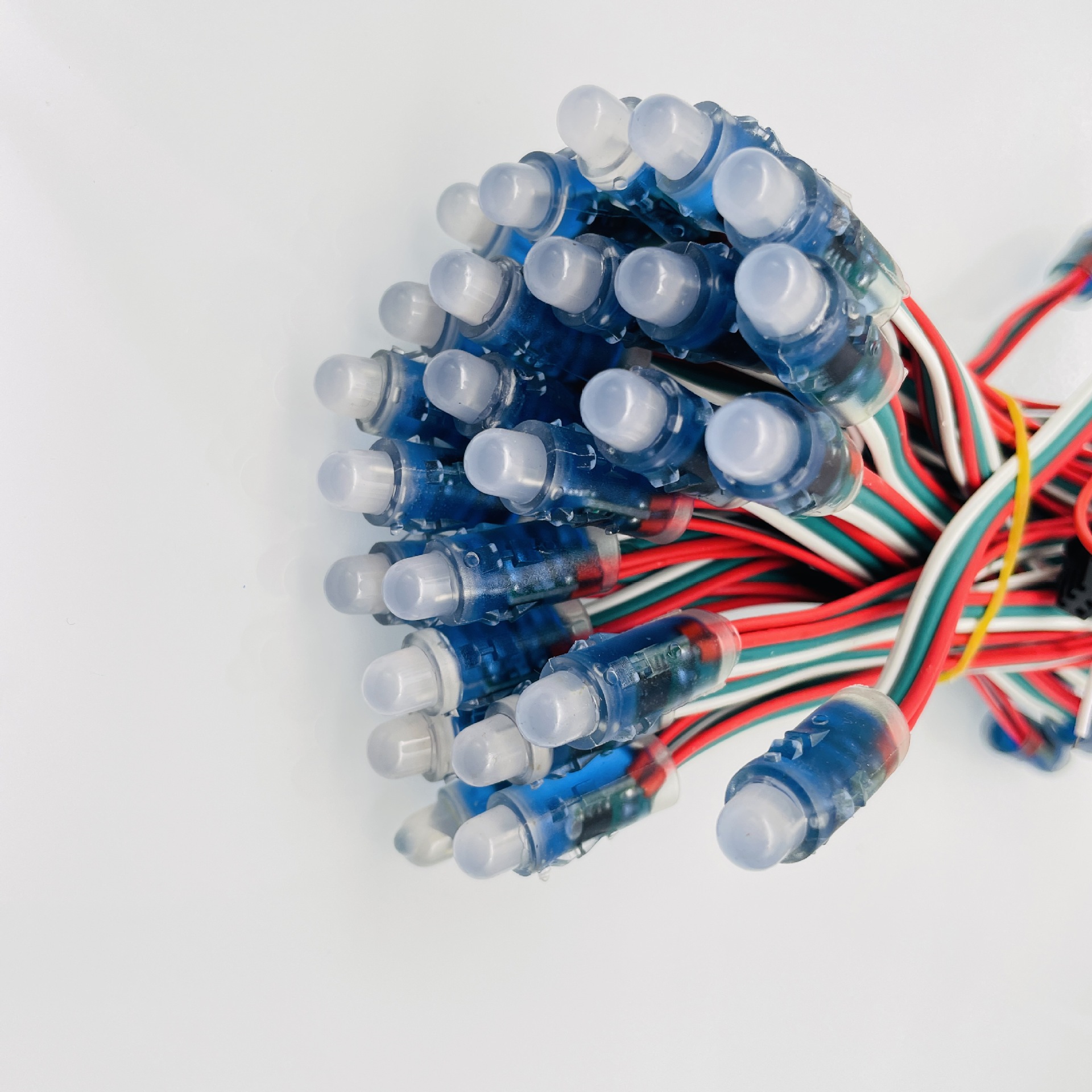 Full-color exposed light string, three-wire 5v outdoor advertising sign, perforated string, waterproof and sun-proof exposed light, LED perforated light pic 1