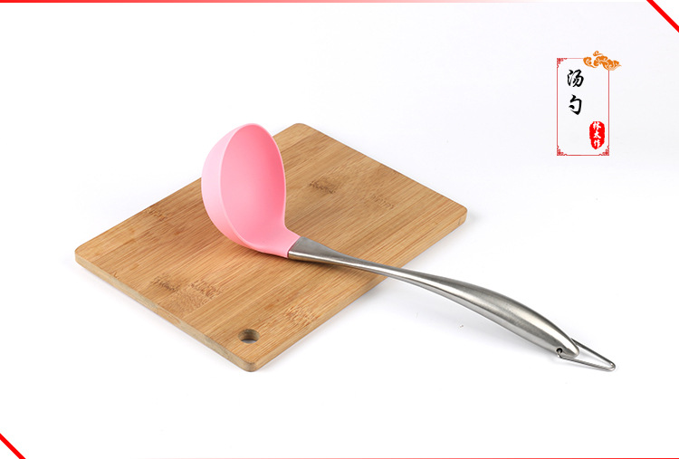 8-piece silicone kitchenware set, creative kitchen set, stainless steel high-temperature resistant spatula, non-stick pan, cross-border kitchenware pic 3