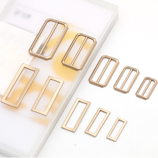 现货批发金属t恤调节扣衣服衣角固定打结装饰扣圆形丝带丝巾扣金详情4