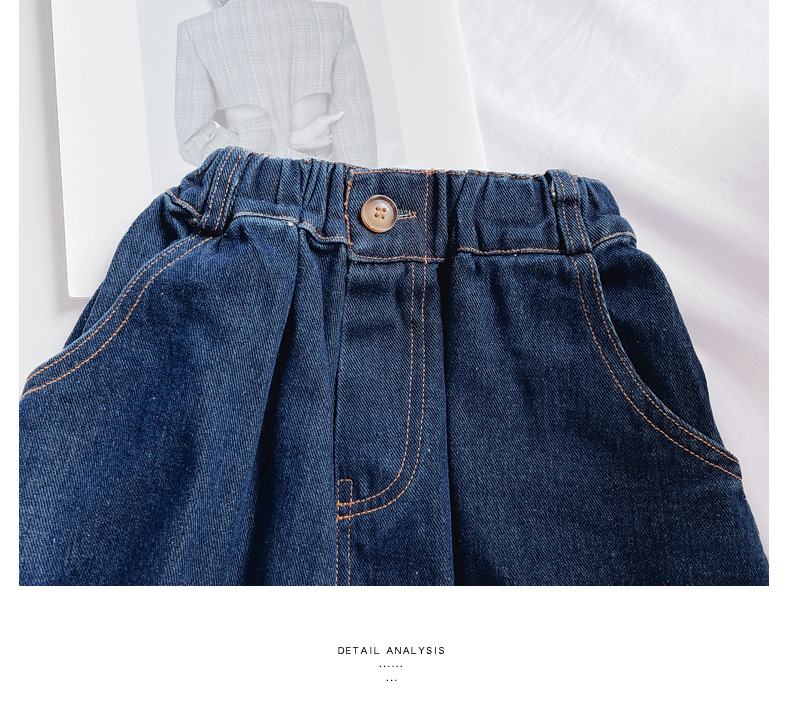 女童秋款针织开衫2023秋季新款中小童宝宝洋气毛衣t恤牛仔三件套详情32