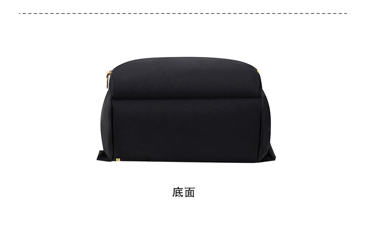 Multi-functional mommy bag, double-shoulder leaf pattern, silk material, waterproof, large capacity for going out, baby bottle, mother and baby bag, back zipper pic 9