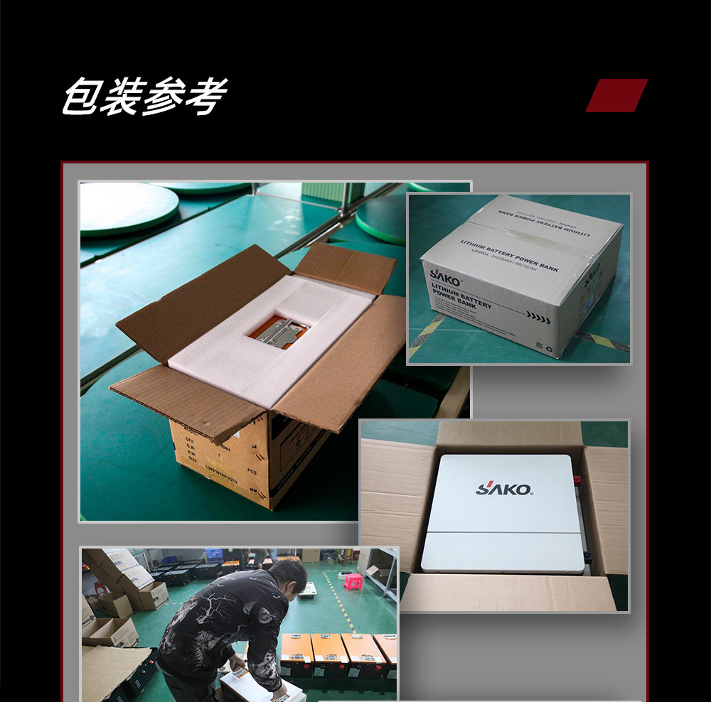 SAKO Sanke 5KW - 10KW wall-mounted solar photovoltaic home energy storage lithium iron phosphate battery packs pic 36