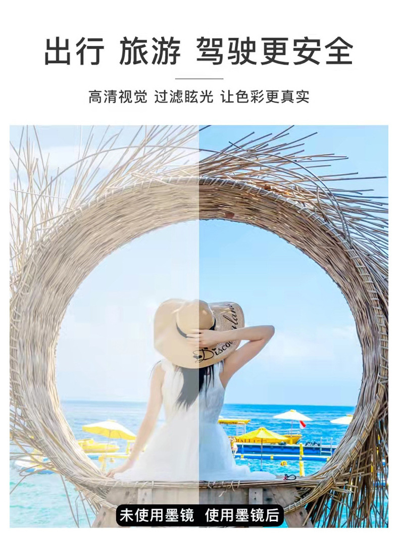 2023新款连体儿童太阳镜男女宝宝时尚墨镜防紫外线小孩个性网红潮详情7