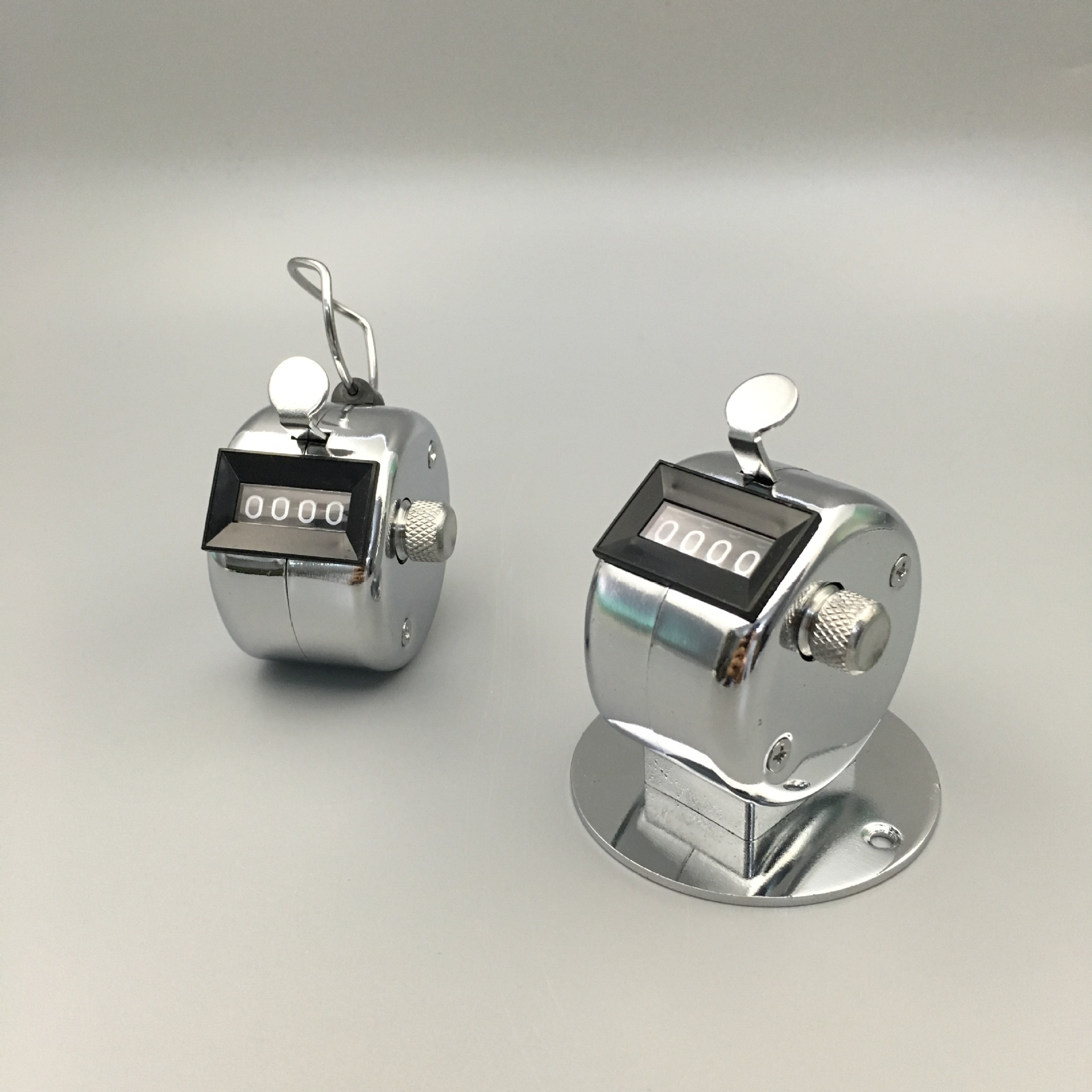 Mechanical manual metal four-digit counter for counting the number of people, cabin passenger flow and vehicle flow with base pic 2