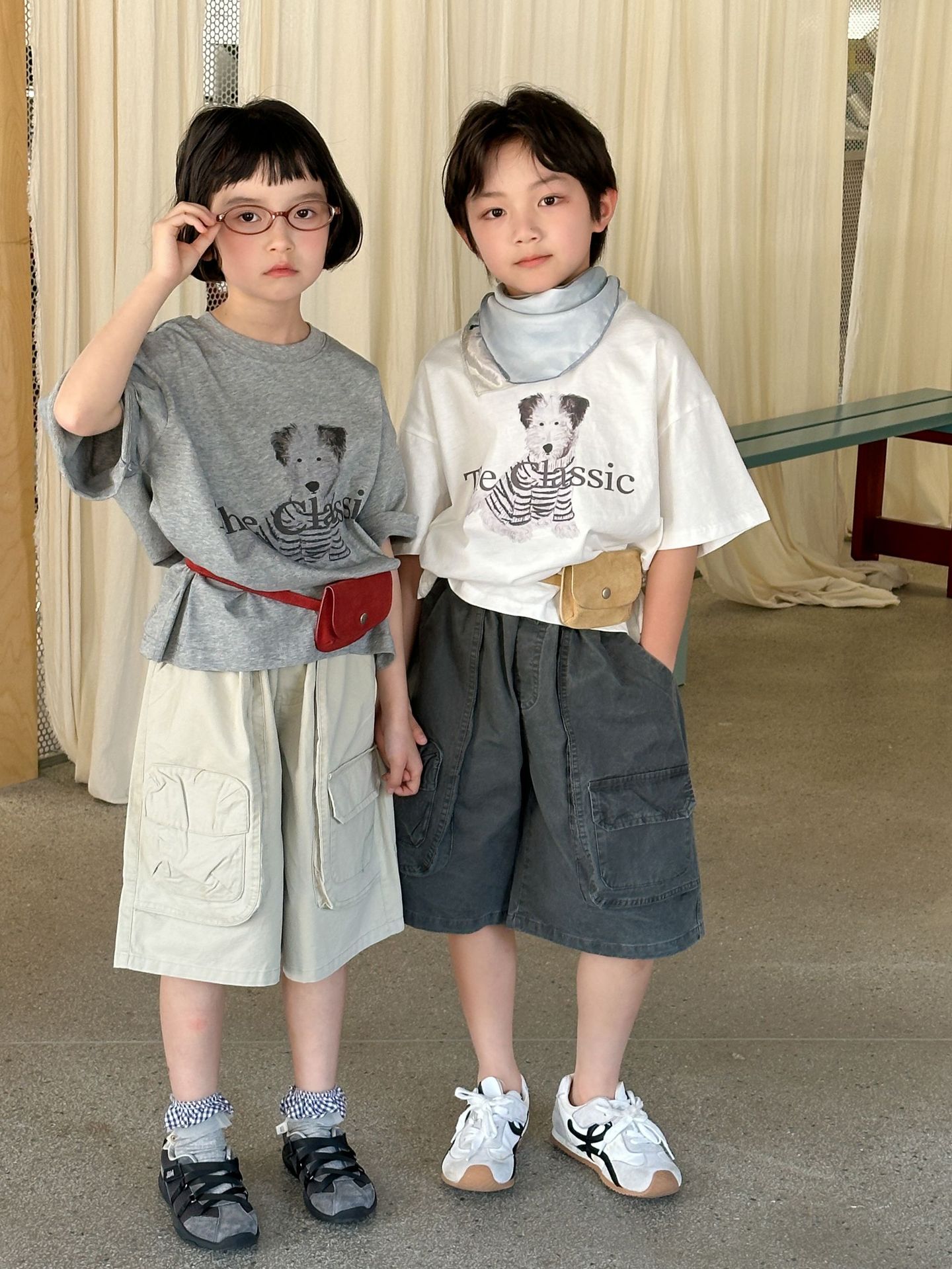 韩国童装短袖25夏季新款儿童可爱狗狗印花t恤男女童休闲百搭上衣详情6